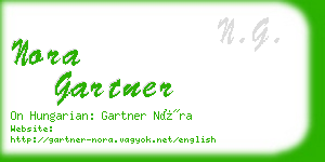 nora gartner business card